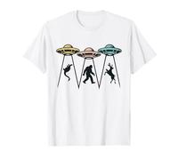 UFO Abduction Bigfoot Loch Ness Alien Astronave Divertente Maglietta