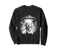 UFO Abduction Divertente Cane Golden Retriever Felpa
