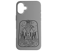 UFO Abduction Invasione aliena Arte minimalista Custodia per iPhone 16 Plus