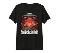 UFO Abduzione Connecticut Scenic Fall Maglietta Premium