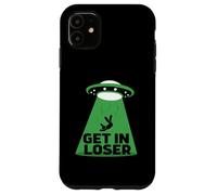 UFO Alien abduction get in loser Custodia per iPhone 11