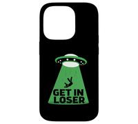 UFO Alien abduction get in loser Custodia per iPhone 14 Pro