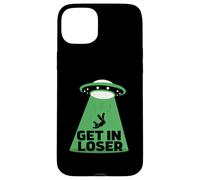 UFO Alien abduction get in loser Custodia per iPhone 15 Plus
