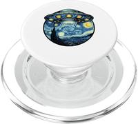 UFO Alien Abduction Notte stellata Art Mashup UAP Veicolo PopSockets PopGrip per MagSafe