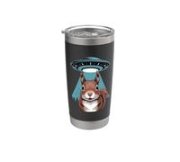 Ufo Alien Abduction Scoiattolo Spazio Animale Bicchiere termico in acciaio inox doppia parete