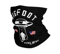 UFO Alien And Bigfoot Moon7 Ghetta da Collo Elastico Ghetta Multiuso Sciarpa A Tubo per Campeggio Escursionismo attività 26X30CM