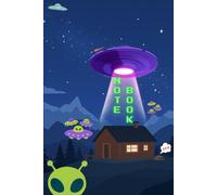 UFO Alien Night Sky Notebook: 6 x 9 lined journal, 120 pages paperback, cute outer space gifts