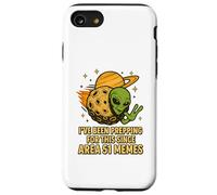 UFO Alien su asteroide interstellare per gli amanti dei meme dell'area 51 Custodia per iPhone SE (2020) / 7/8