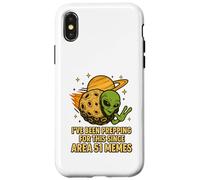 UFO Alien su asteroide interstellare per gli amanti dei meme dell'area 51 Custodia per iPhone X/XS