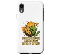 UFO Alien su asteroide interstellare per gli amanti dei meme dell'area 51 Custodia per iPhone XR