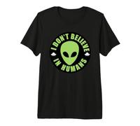 UFO Alieno Non Credo negli Esseri Umani Maglietta Premium