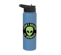 UFO alieno Non credo negli esseri umani Stainless Steel Insulated Water Bottle