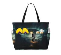 Ufo At Night - Borsa da viaggio di grande capacità, da donna, da spiaggia, da viaggio, palestra, vacanze