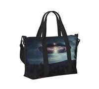 UFO at Night - Borsone da viaggio portatile con stampa notturna, borsa a mano pieghevole per viaggi di fine settimana accessorio da palestra