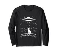 UFO Cat I love Aliens UAP Cat UFO Maglia a Manica