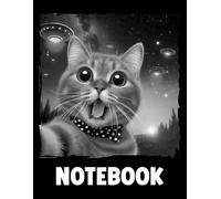 UFO Cat Lover Notebook: Fun & Whimsical Writing Journal For Girls, Cat Lovers, And Creative Kids, Perfect Gift For Cat Moms & Dads, Students, And ... Book, Journal) (8.5 x 11 Large) (100 Pages)