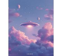 UFO Composition Notebook for Sci-Fi Fans: College Ruled Space Journal with Field Line | Cosmic Writing Notebook for Teens and Adults | Great World UFO Day Gift