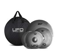 UFO Low Volume Cymbals Set 1 KIT 4 PIATTI A VOLUME RIDOTTO CON BAG +BACCHETTE 5A