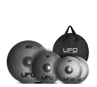 UFO Low Volume Cymbals Set 1 KIT 4 PIATTI A VOLUME RIDOTTO CON BAG +BACCHETTE 5A