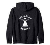 UFO Declassify Reality - Design della verità aliena per la cospirazione Felpa con Cappuccio