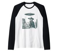 UFO Desert Eagle - Cappello da Cowboy con Uccellino fantascientifico Maglia con Maniche Raglan