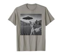 UFO Devon Rex Cat Selfie con Invasione aliena Amante degli Maglietta