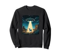 UFO divertente trasmette un asino alieno per la gioia cosmica Felpa