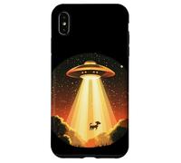 UFO divertente trasmette un cane per un'avventura spaziale Custodia per iPhone XS Max