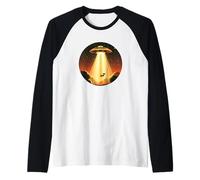UFO divertente trasmette un cane per un'avventura spaziale Maglia con Maniche Raglan