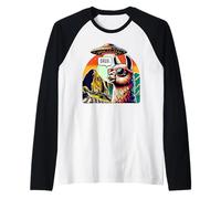 UFO E Un'Alpaca A Machi Picchu Maglia con Maniche Raglan