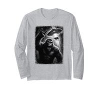 UFO in difficoltà Bigfoot e Mucca Selfie Invasione Umorismo Maglia a Manica