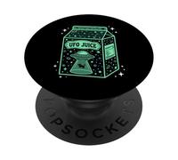 UFO Juice Retro Cat Abduction Alien Space Milk Cosmos PopSockets PopGrip Adesivo