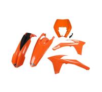 kit plastiche Ktm Exc 125 200 250 300 350 450 500 2012 - 2013 arancio portafaro