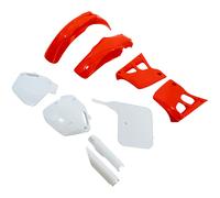 Ufo Honda Cr 250 1990-1991 Hokit097f-999k Fork Protectors & Plastics Kit Bianco