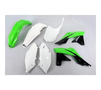 UFO Turkey Kit plastiche carene Kawasaki KXF 250 2013-2016 Ufo Plast Replica 14-15 Verde/Bianco