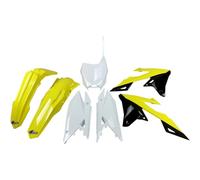 UFO Kit Plastica Adatto An Suzuki Rmz 250 ab19 Rmz 450 ab18 Giallo/Nero/Bianco