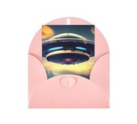 Ufo Landing - Biglietti di auguri vuoti, biglietti di ringraziamento e buste, 10 x 15 cm, per matrimoni, baby shower, feste.