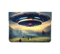 Ufo Landing - Custodia protettiva in pelle PU per computer portatile, 13 pollici, per MacBook, borsa sottile per computer da viaggio quotidiano