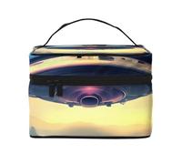 UFO Landing - Trousse per cosmetici da donna, con stampa, grande, organizer da viaggio