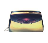 UFO Landing - Trousse portatile per cosmetici, da viaggio, unisex, con chiusura a cerniera, adatta per l'uso quotidiano, bianco, Taglia unica