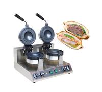 UFO Macchina per Hamburger, Pressa per Hamburger Commerciale, Macchina per Waffle per Gelato, Pressa per panini elettrica Antiaderente, Temperatura Regolabile 50-300 ℃ Padella Antiaderente,B