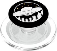 UFO nella foresta - UFOlogia Alien Distressed Design PopSockets PopGrip per MagSafe