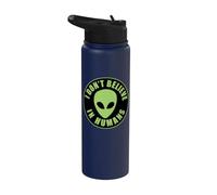 UFO Non credo negli esseri umani Stainless Steel Insulated Water Bottle