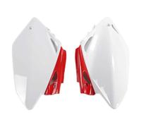 Copertura laterale UFO PLAST in 2 pezzi bianca per Honda CRF R 450ccm An.07-08