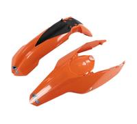 Parafango post Ufo con fiancatine e attacchi Ktm EXC 125 2008-2011 arancio