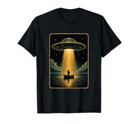 UFO Pesca Avventura Rapimento Alieno Incontro Misterioso Maglietta