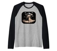 UFO Piramide Aliena Antico Mistero Rapimento Spazio Uomini Donne Maglia con Maniche Raglan
