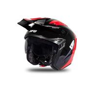 UFO PLAST CASCO SHERATAN JET NERO/ROSSO L