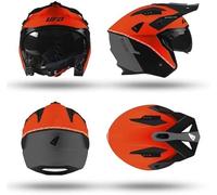 UFO PLAST CASCO SHERATAN JET ROSSO/NERO/GRIGIO L