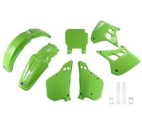 Ufo Kawasaki Kx 250 1990-1991 Kakit188f-026 Fork Protectors & Plastics Kit Verde